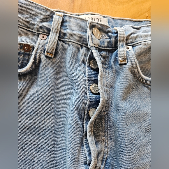 Agolde Size 23 Light Blue Straight Leg Jeans - Picture 5 of 15